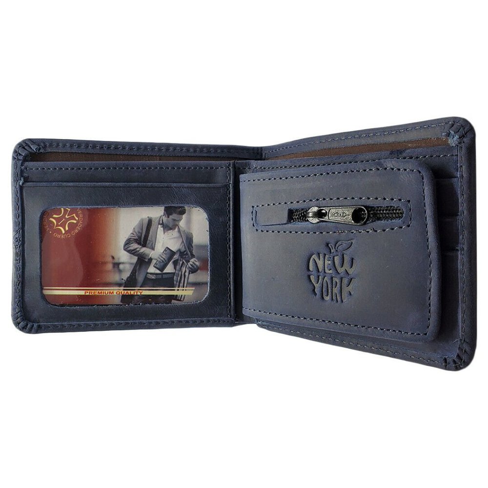 NEW YORK CITY USA MEN'S NAVY BLUE WALLET / CARD ID - Picture 5 of 7